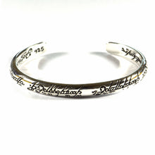 Lord of the ring silver couple bangle