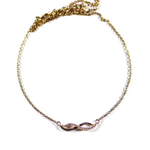 Mask silver necklace with pink gold plating