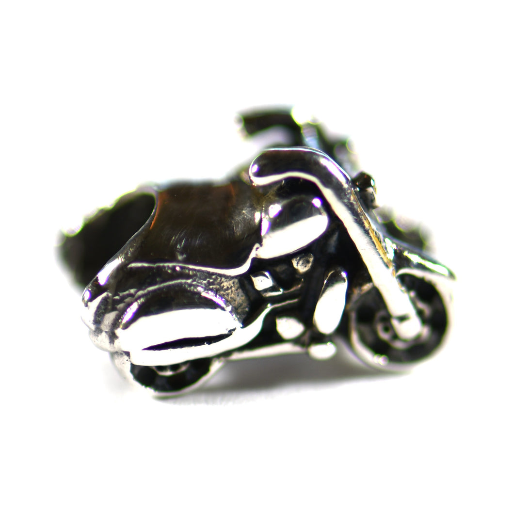 Motorcycle silver beads