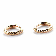 New pattern circle silver earring with pink gold plating