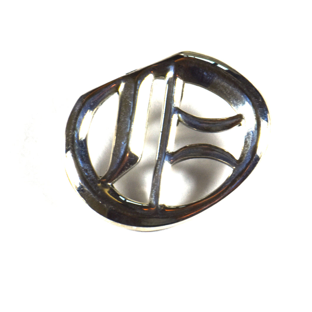 O old english fonts silver pendant