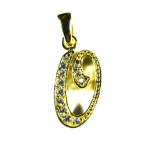 O silver pendant with 18K gold plating