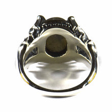 Green Hair Quartz silver ring