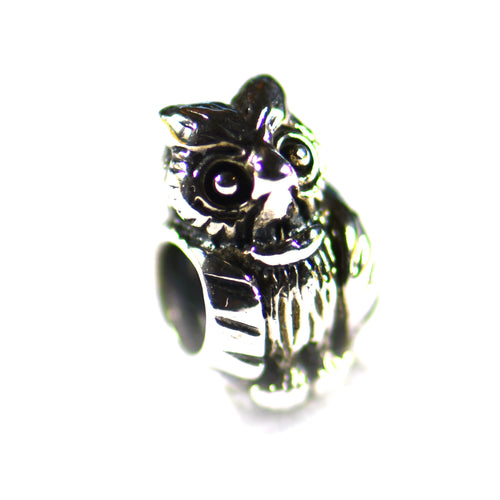 Owl silver beads