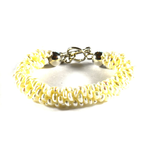 Pearl silver bracelet