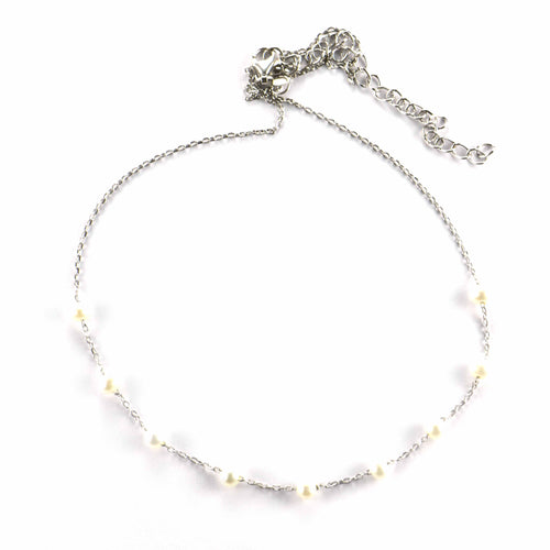 Pearl silver necklace