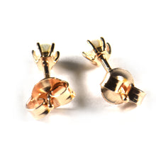 Pearl studs silver earring with prong setting & pink gold plating