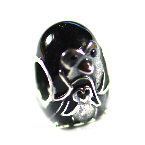 Penguin silver beads
