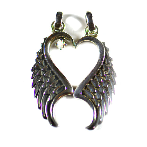 Phoenix silver couple pendant