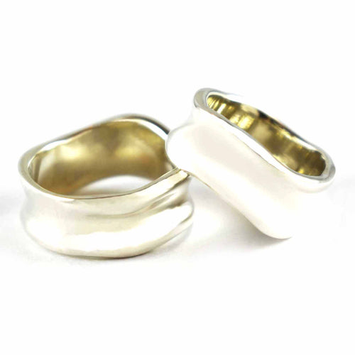 Plain & Simplicity silver couple ring