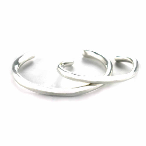 Plain series silver couple bangle