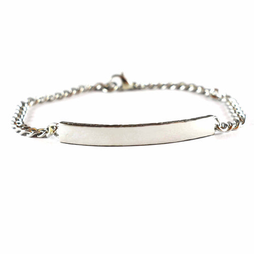 Plain stainless steel bracelet