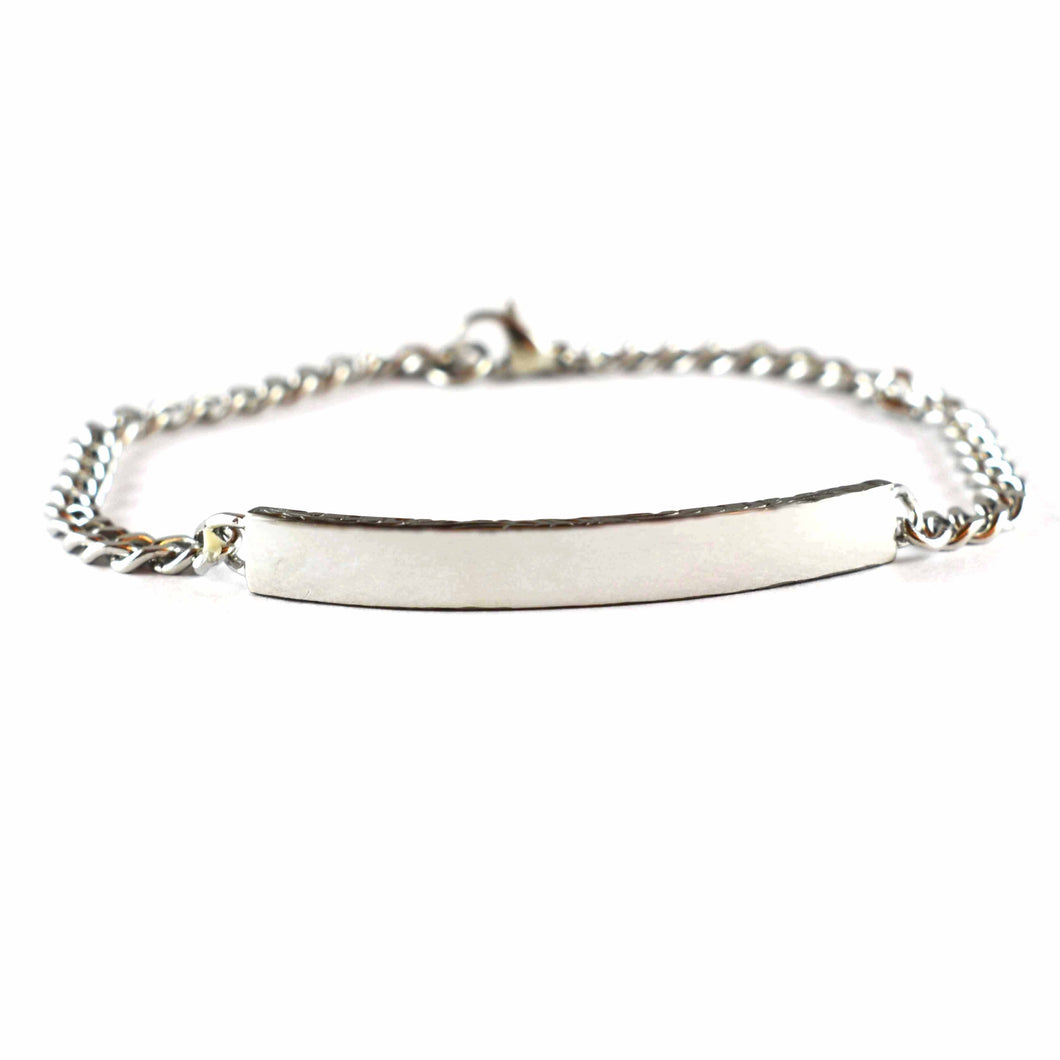 Plain stainless steel bracelet