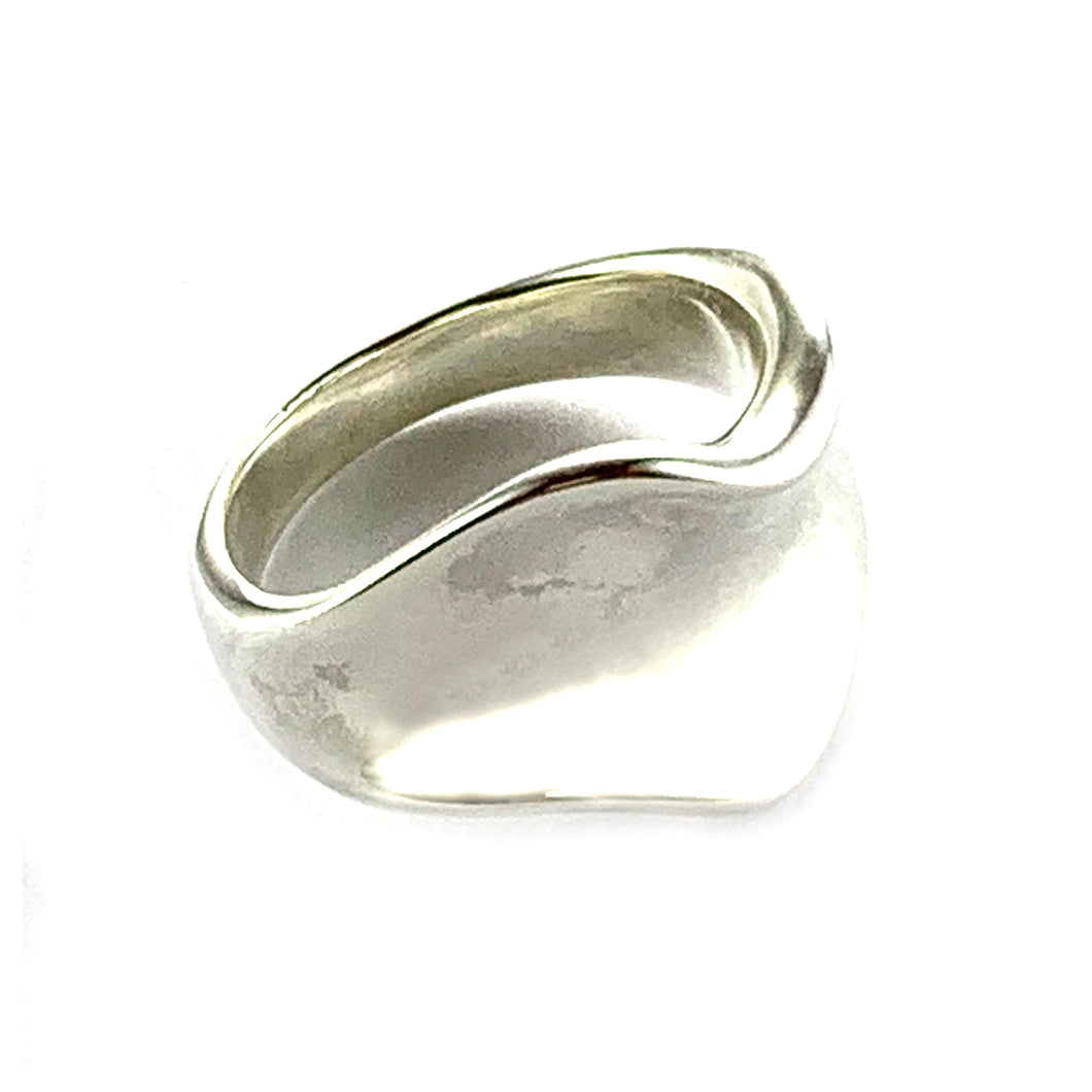Plain collection silver ring