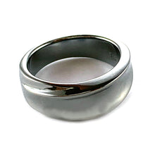 Plain series silver couple ring with pink gold & black rhodium