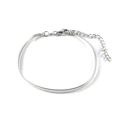 Plain silver bracelet