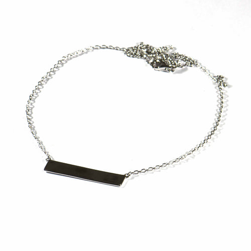 Plain silver necklace