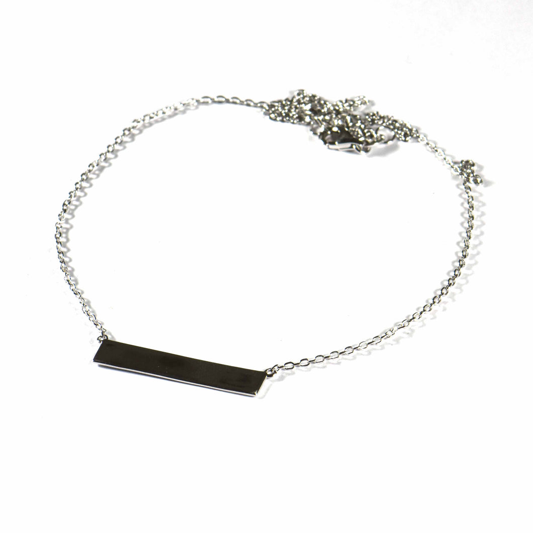 Plain silver necklace