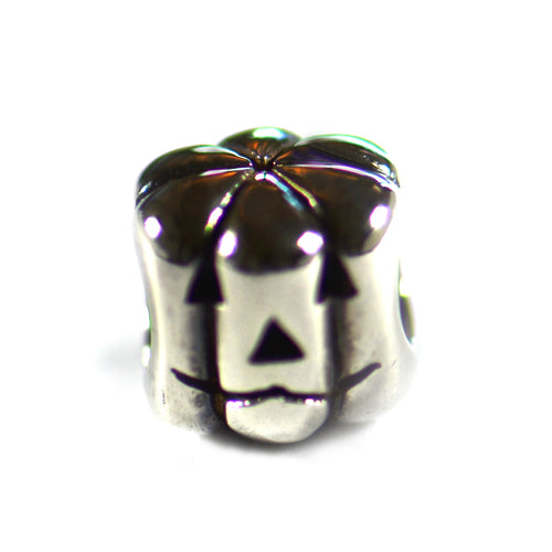 Pumpkin silver beads