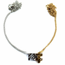 Puzzle stainless steel couple necklace