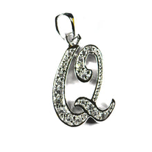 Q silver pendant with 18K gold plating