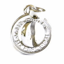 Queen silver pendant with color CZ necklace
