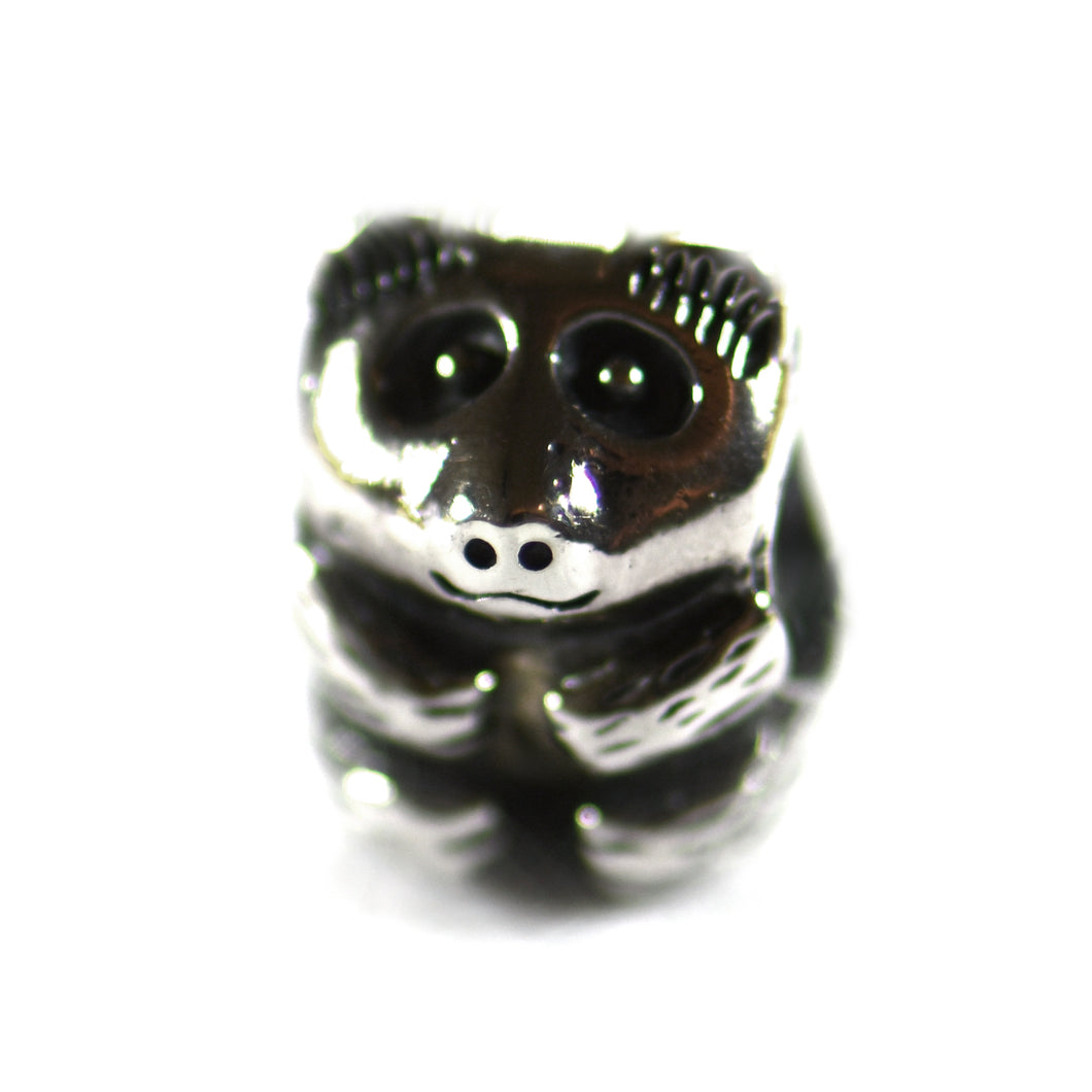 Raccoon silver beads
