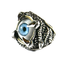 Ring style blue eye silver pendant