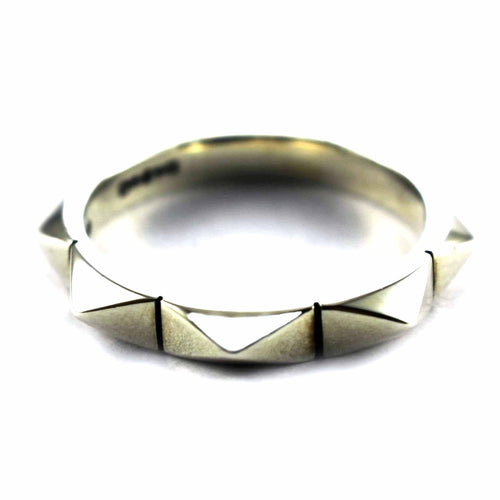 Rivets silver ring