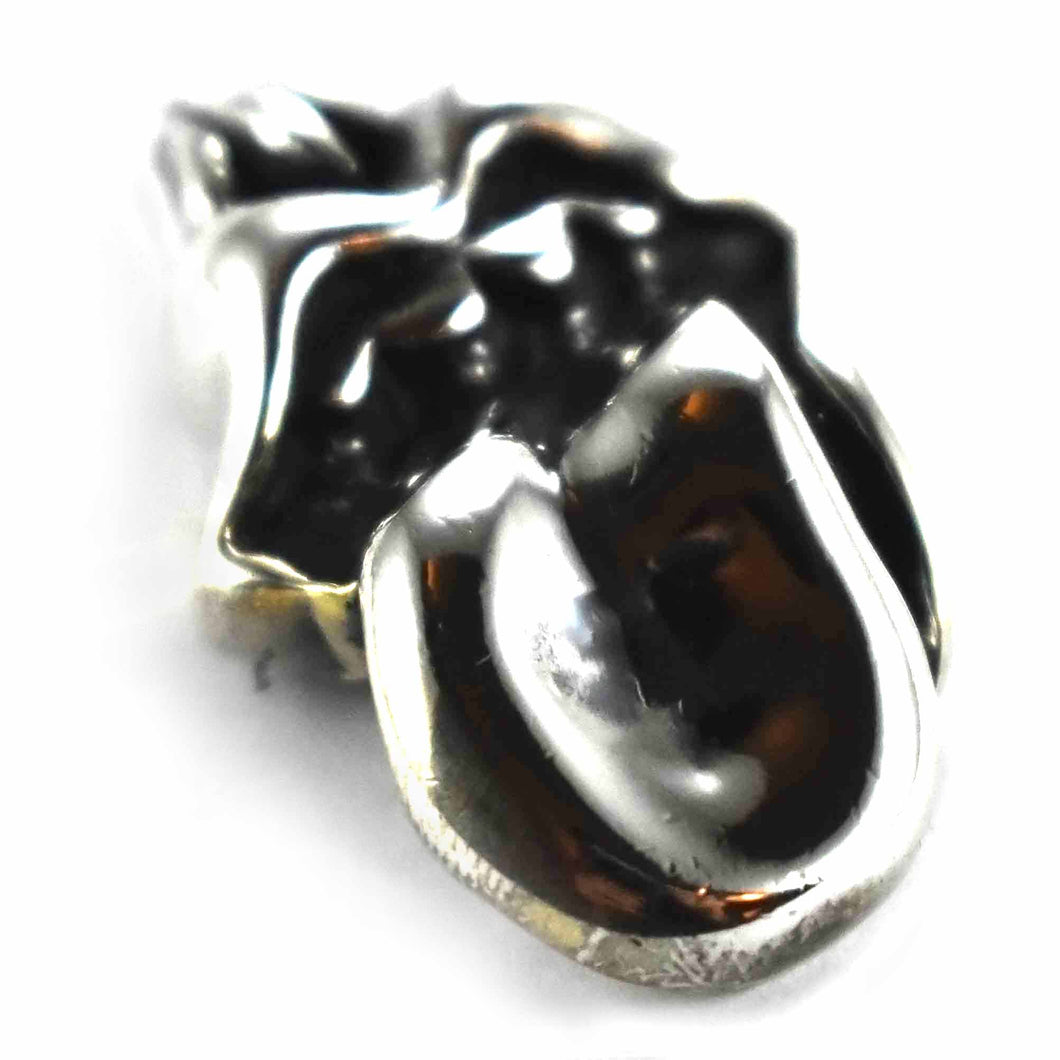 Rolling stone with oxidize silver pendant