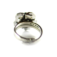 Rose silver ring with oxidizing