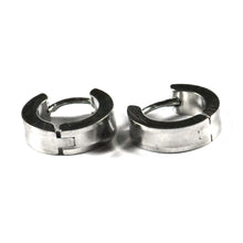 Round pattern stainless steel circle earring 4mm X 9mm
