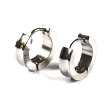 Round pattern stainless steel circle earring 4mm X 9mm