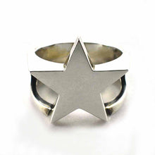 Silver star ring