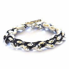 Silver bracelet with T buckle