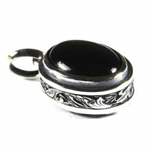 Onyx silver necklace