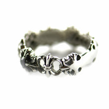 Silver ring a round of scout & black CZ