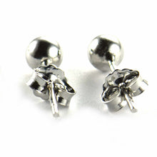Silver stud earring with 4mm ball