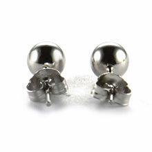 Silver stud earring with 6mm ball