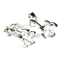 Silver studs earring with star CZ