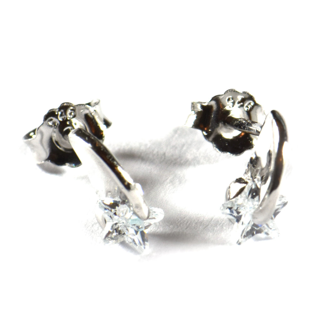 Silver studs earring with star CZ