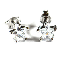Silver studs earring with star CZ