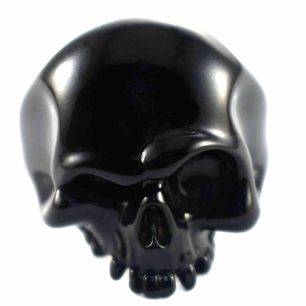 Skull back of matte colour ring