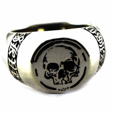 Skull silver school ring