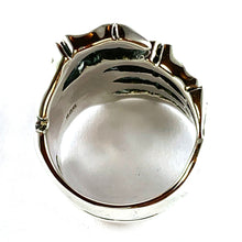 Skull hand silver ring