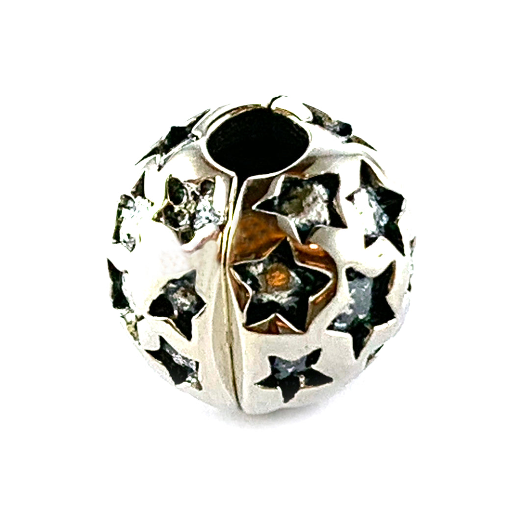 Small star silver beads lock