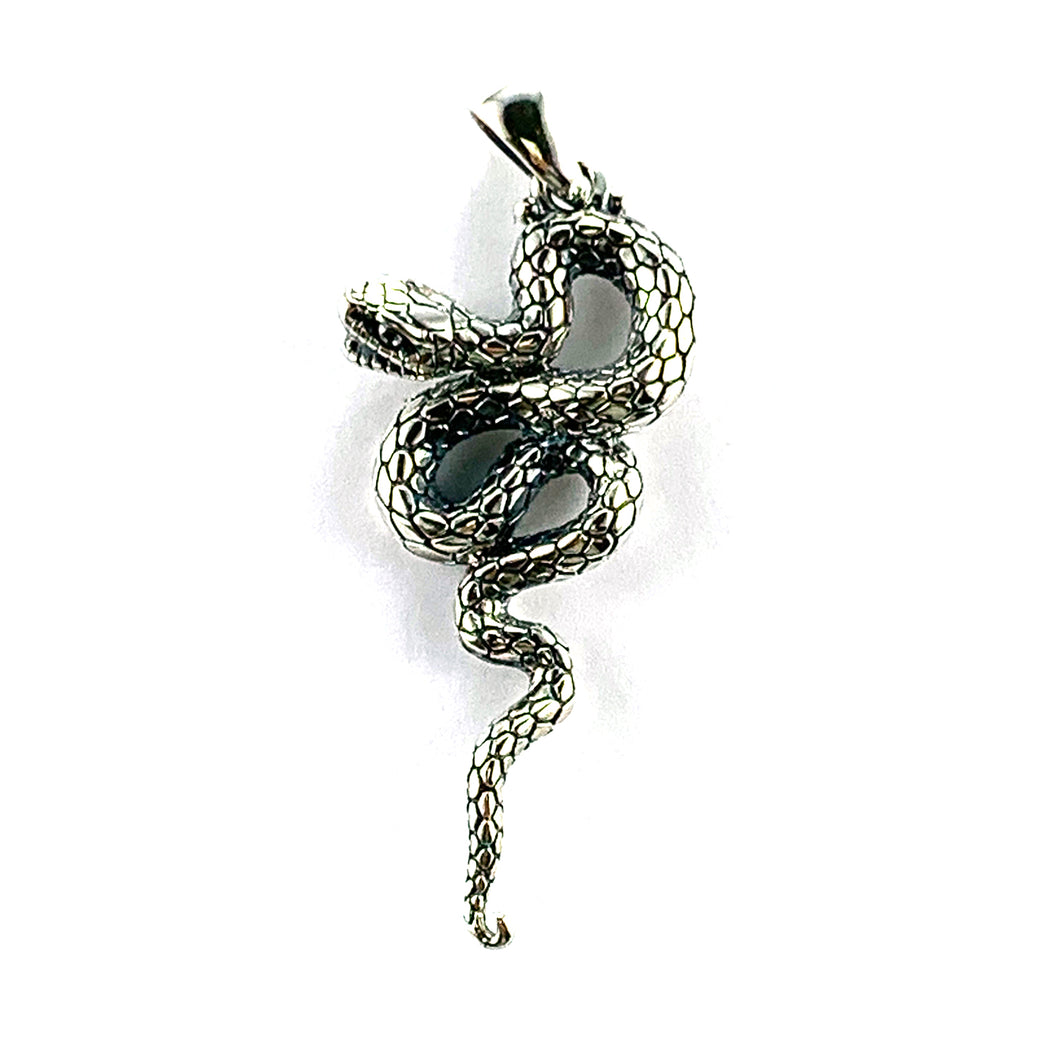 Snake silver pendant