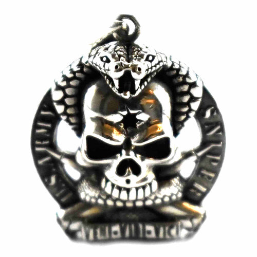 Sniper silver pendant