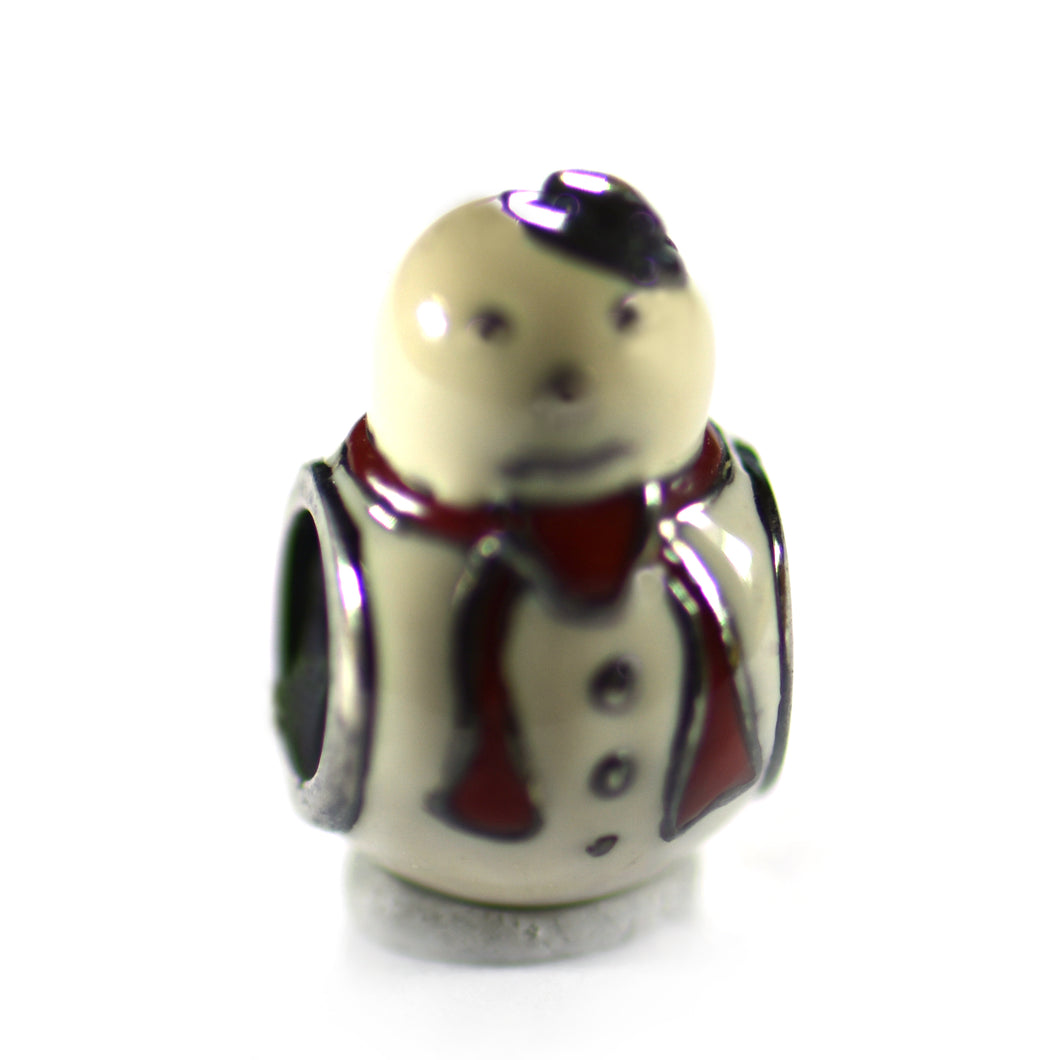 Snowman silver beads