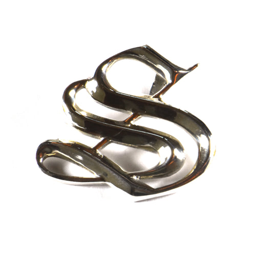 S old english fonts silver pendant